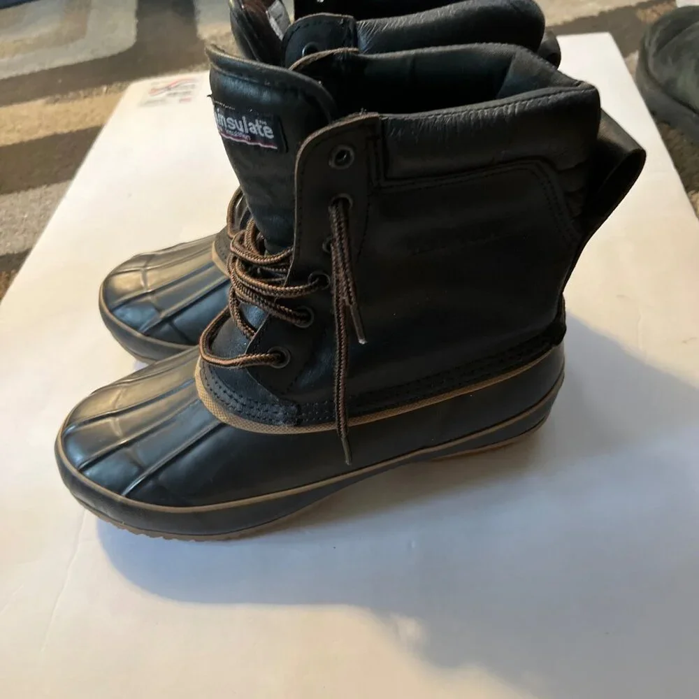 NORTHWEST TERRITORY Leather Upper Winter Snow Boots Thinsulate Men Size 7